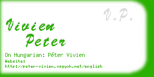 vivien peter business card