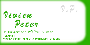 vivien peter business card